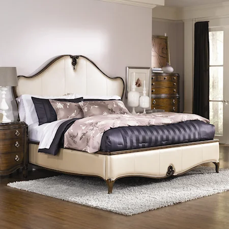 Queen Leather Low Profile Bed